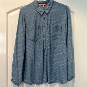 Size 12 tencel denim long sleeve shirt